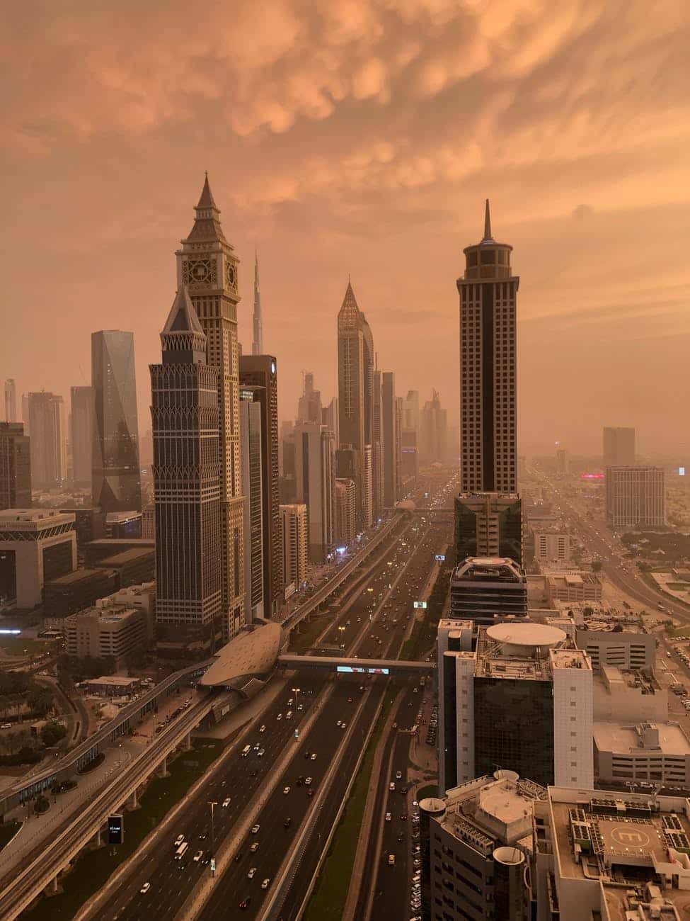 view on dubai main streets