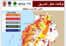 Le Liban menacé par les incendies