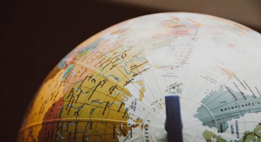 desk globe on shallow focus lens