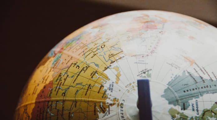 desk globe on shallow focus lens