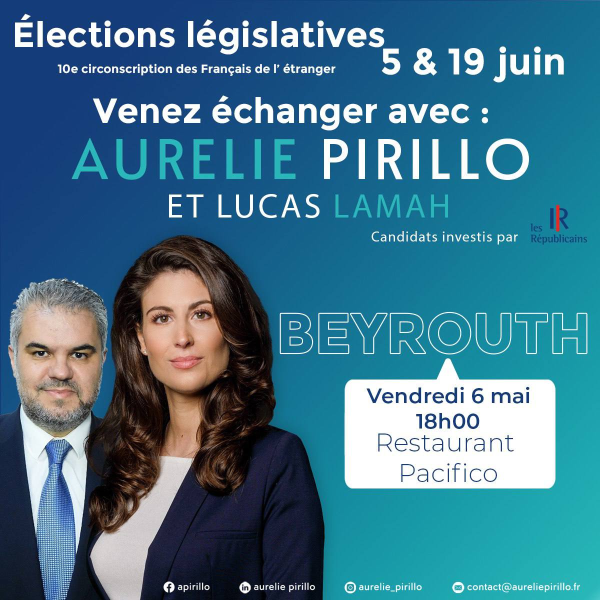 Lucas Lamah, candidat suppléant aux Législatives Françaises aux cotés d'Aurélie Pirillo