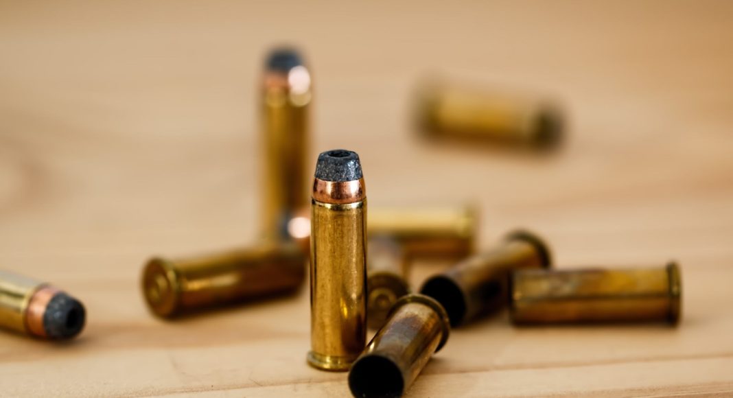 close up photography of brass bullets