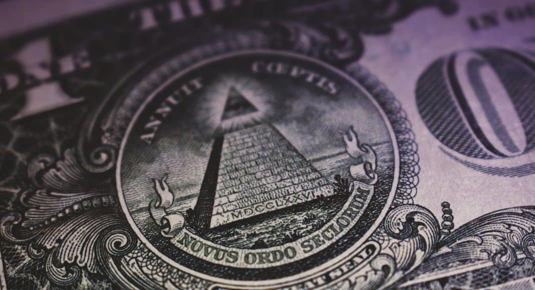 close up of one us dollar