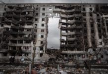 exploded house in borodyanka