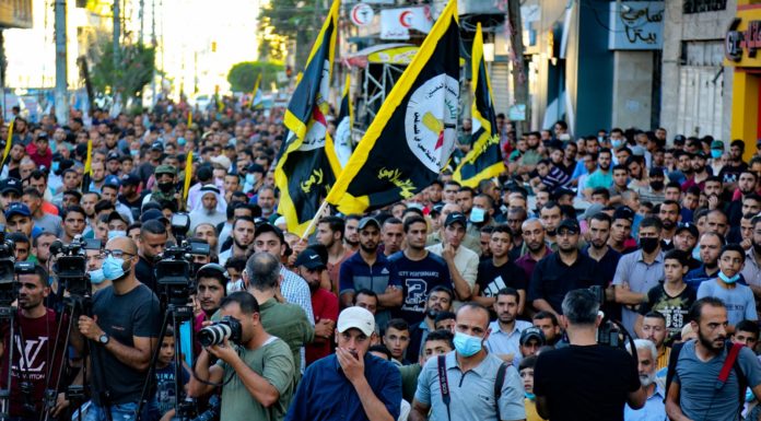 rallyists gathered together on the street