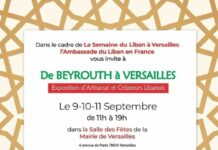 La semaine des patrimoines du Liban à Versailles du 6 au 11 septembre 2022