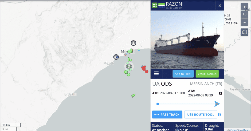 Le Razoni finalement à destination de la Turquie et non du Liban