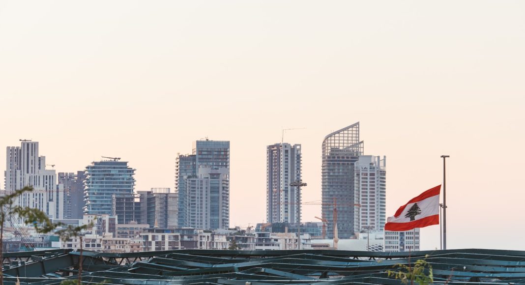 destroyed buildings in an urban area