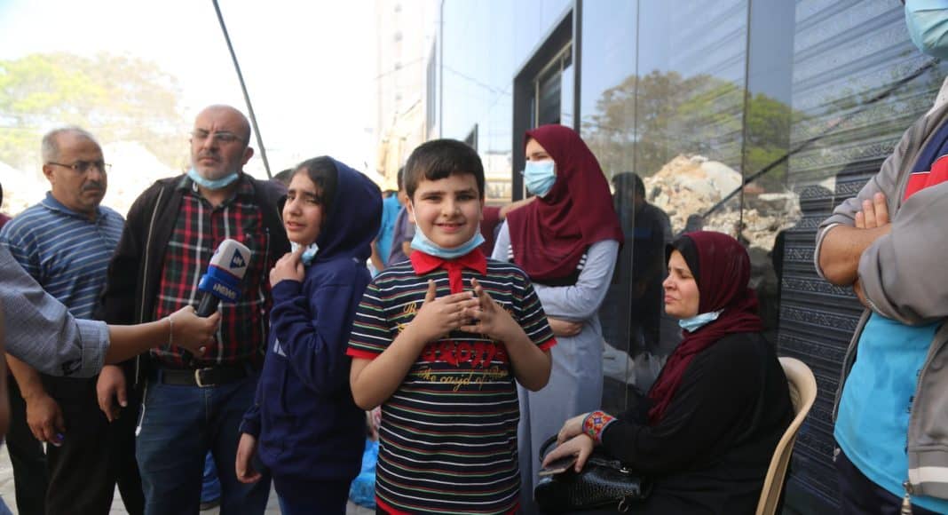 a children having interview