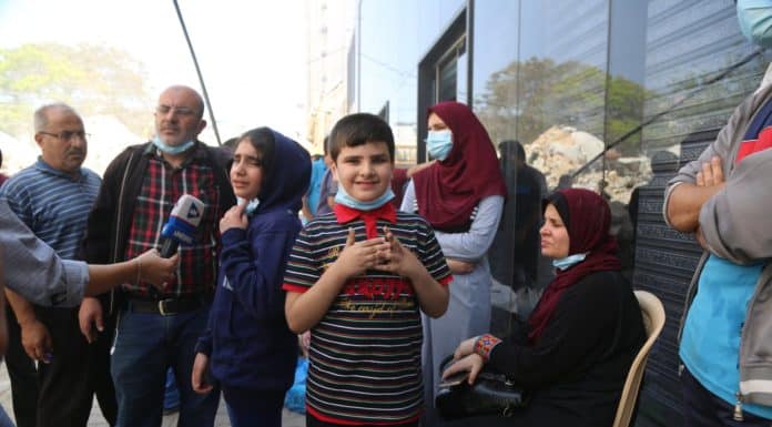 a children having interview