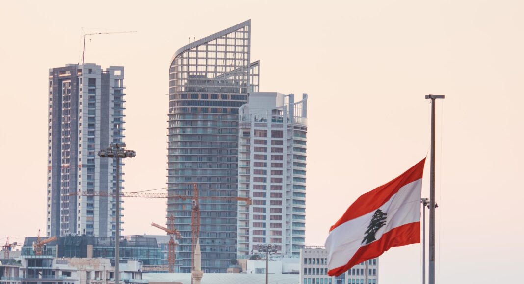 destroyed buildings in an urban area