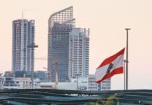 destroyed buildings in an urban area