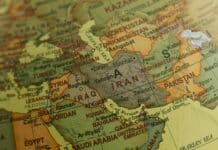 middle eastern countries in a world map