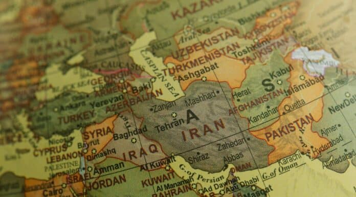 middle eastern countries in a world map