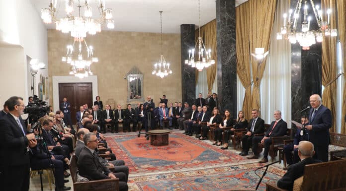 Le président de la république fait ses adieux à la presse
