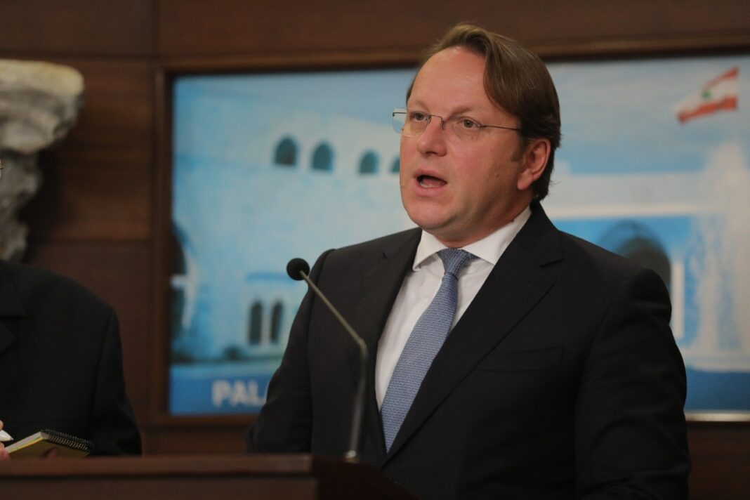 The European Union Commissioner for Neighbourhood and Enlargement urges reforms and the conclusion of the agreement with the IMF during a two-day visit to Lebanon