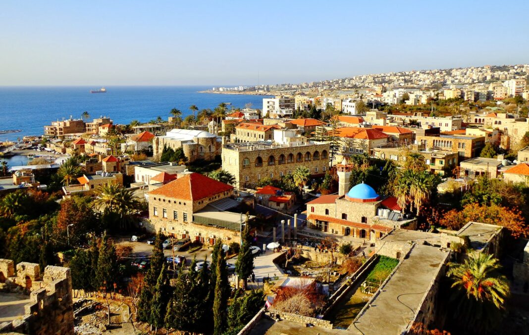 aerial view of city buildings