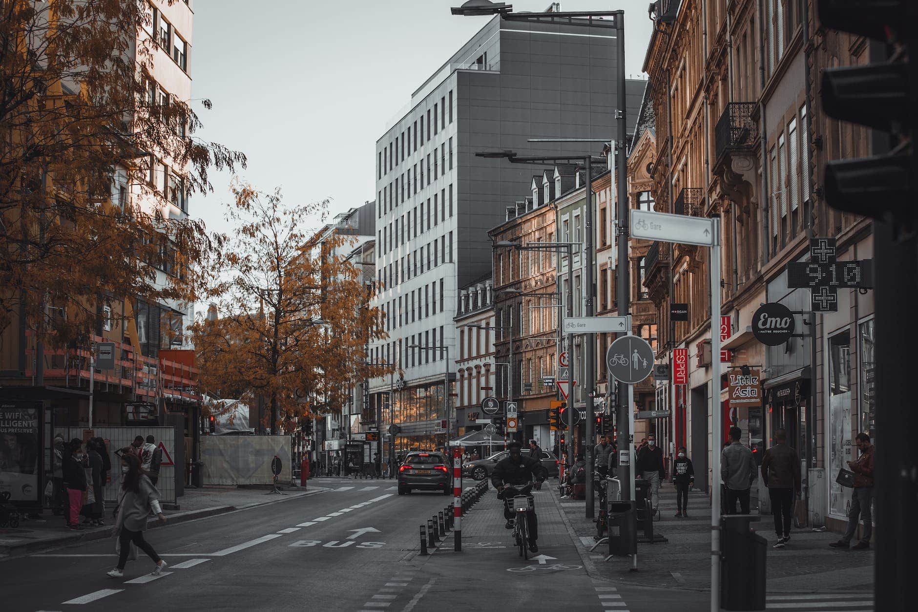 people walking on the street
