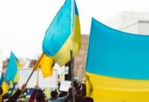 people protesting on the street