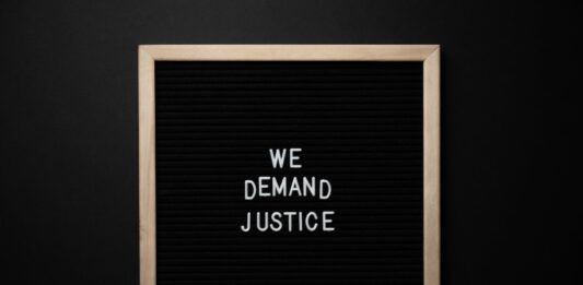 we demand justice inscription in frame