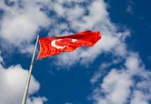low angle photo of flag of turkey