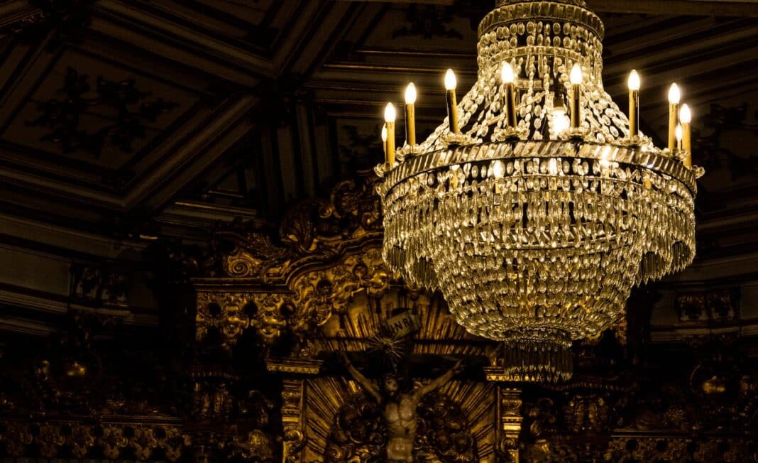 brown chandelier