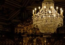 brown chandelier