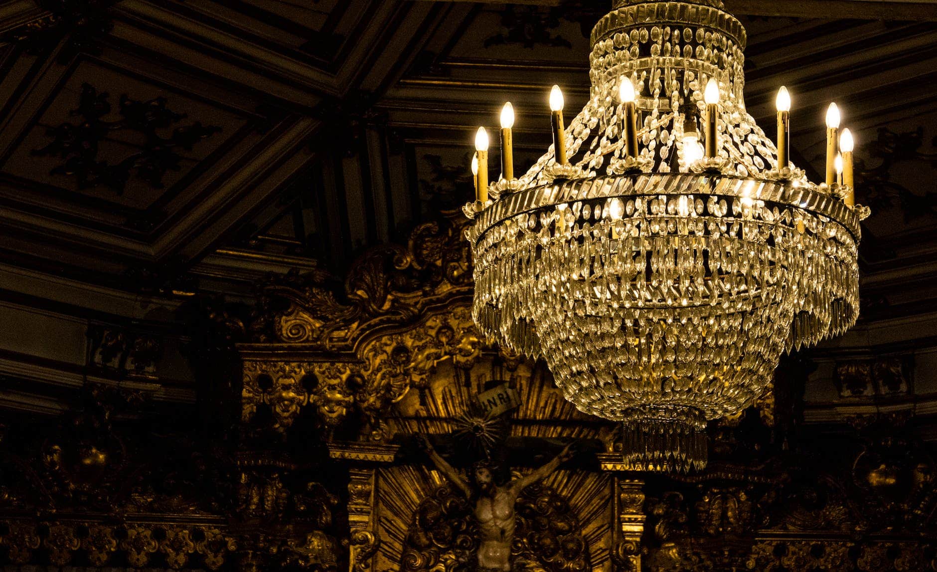 brown chandelier