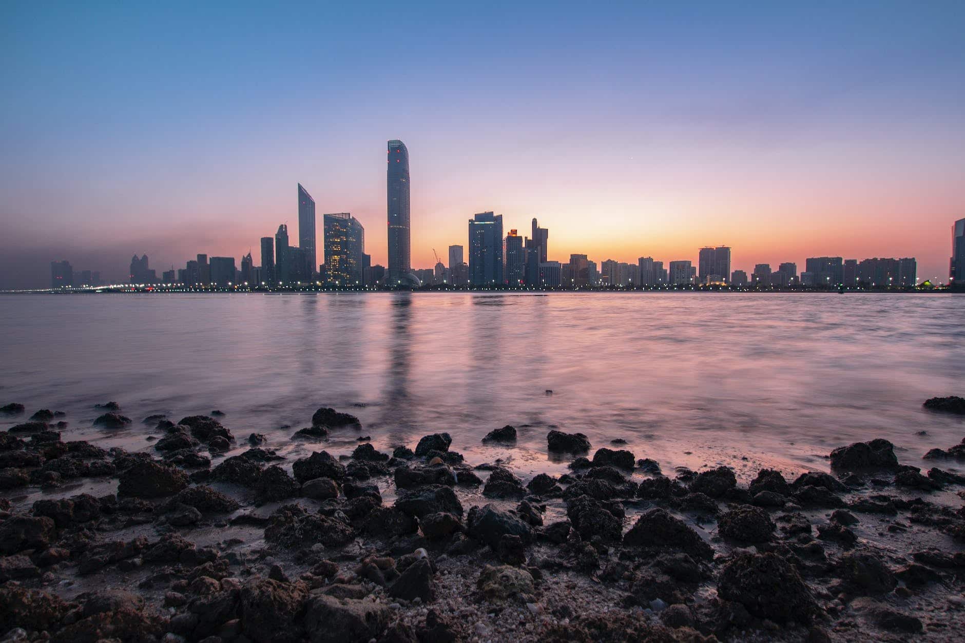 skyscrapers near body of water