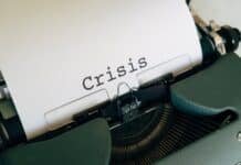 white paper on a vintage typewriter