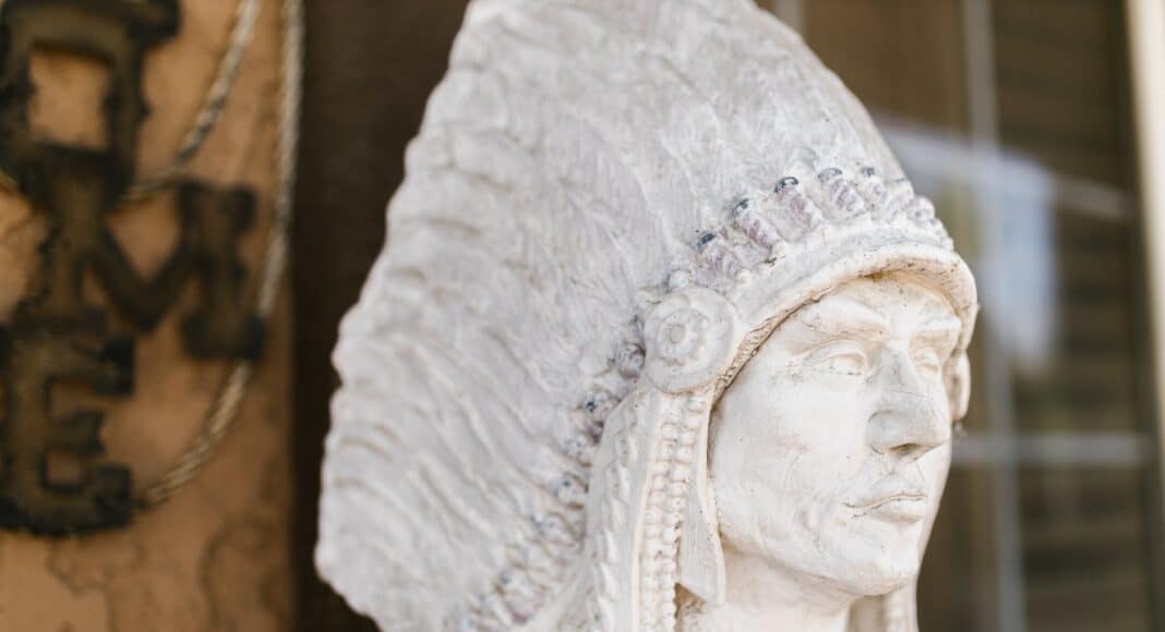 close up photo of a white statue