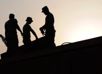 building construction site work