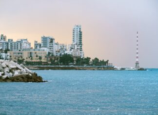 city skyline across body of water