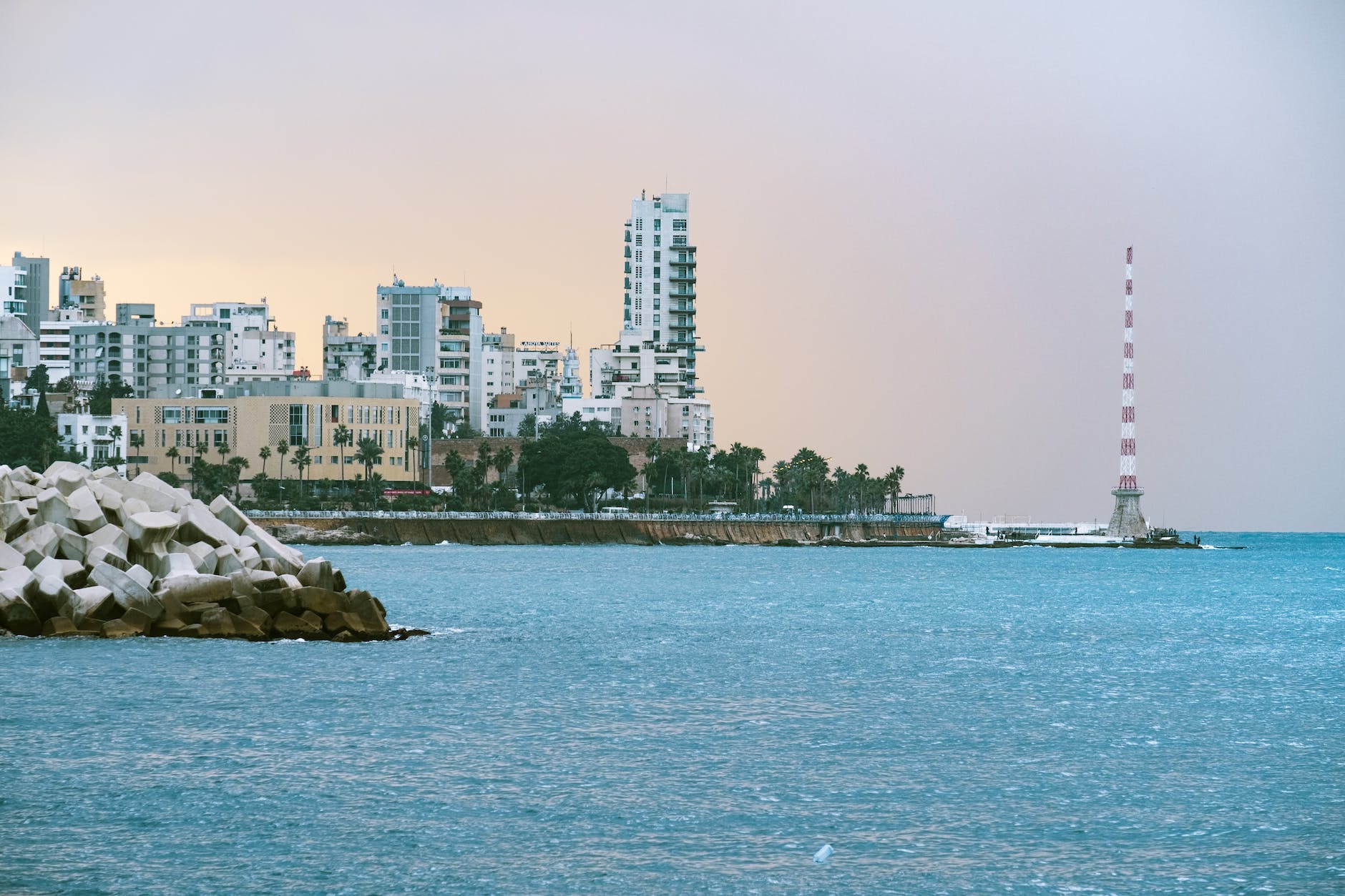 city skyline across body of water
