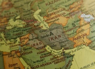 middle eastern countries in a world map