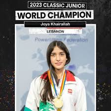 L&rsquo;haltérophile libanaise Joya Khairallah devient la jeune femme de 22 ans la plus forte du monde