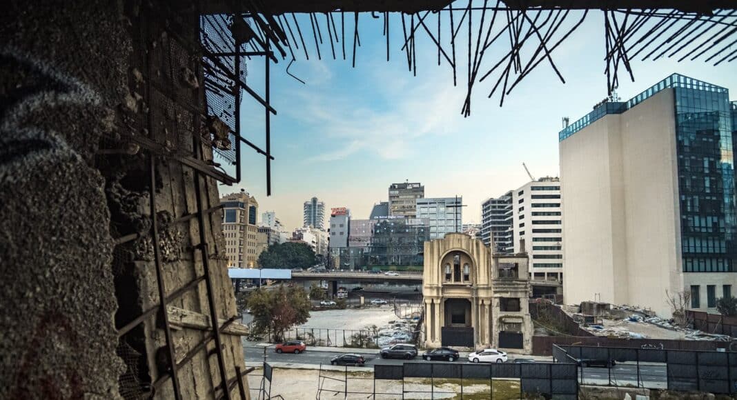 concrete buildings in beirut