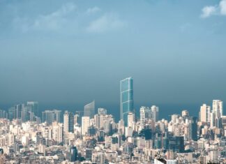beirut under blue sky