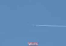 Un avion israélien survolant la capitale libanaise, le 11 février 2024. Crédit Photo: Libnanews.com, tous droits réservés