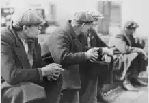 Row men New York City