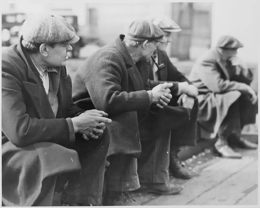 Row men New York City