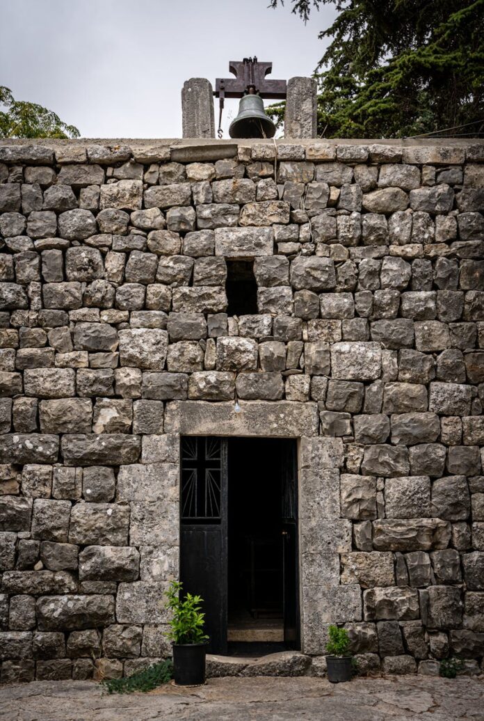 st mora church facade in mount lebanon