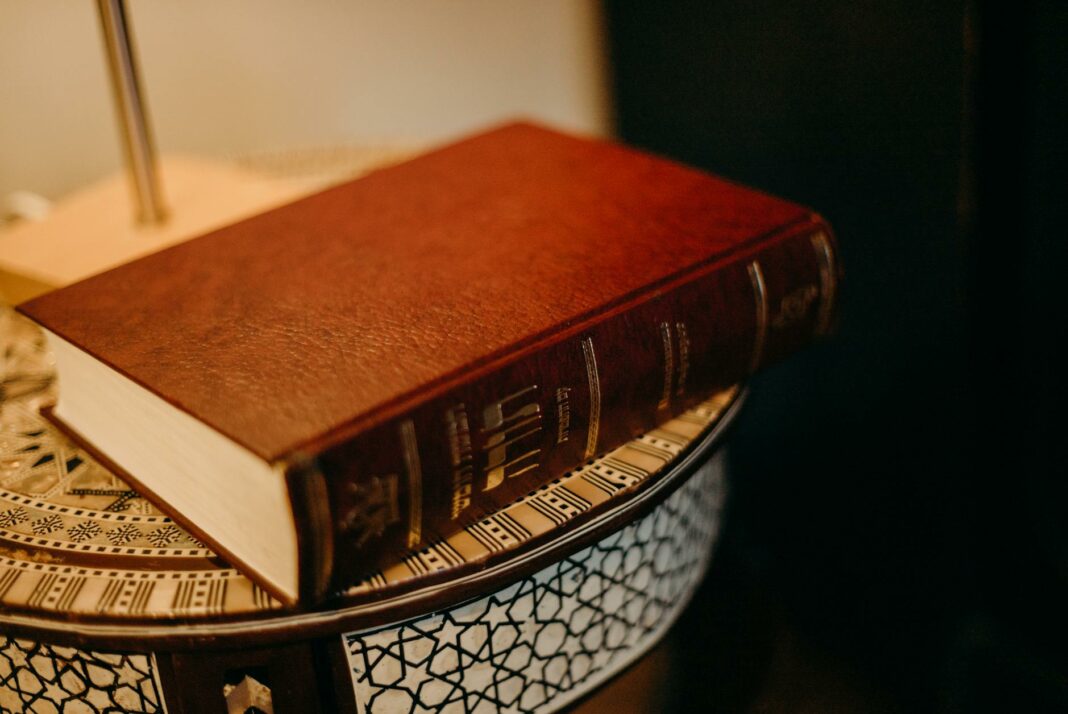 close up of a book