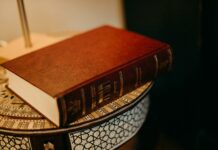 close up of a book