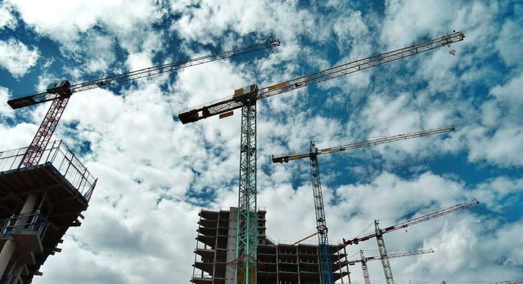 green and yellow crane