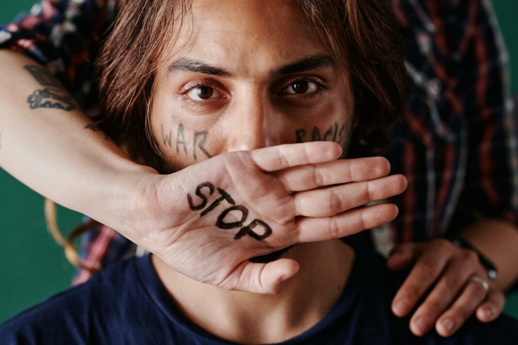 portrait of activist fighting against racism and war