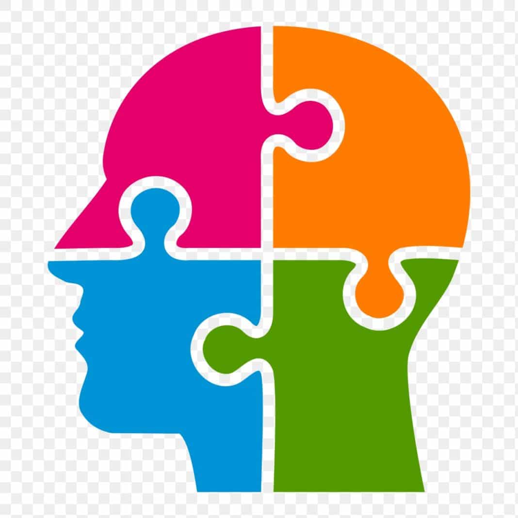Puzzle mind png sticker, autism