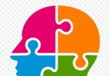 Puzzle mind png sticker, autism