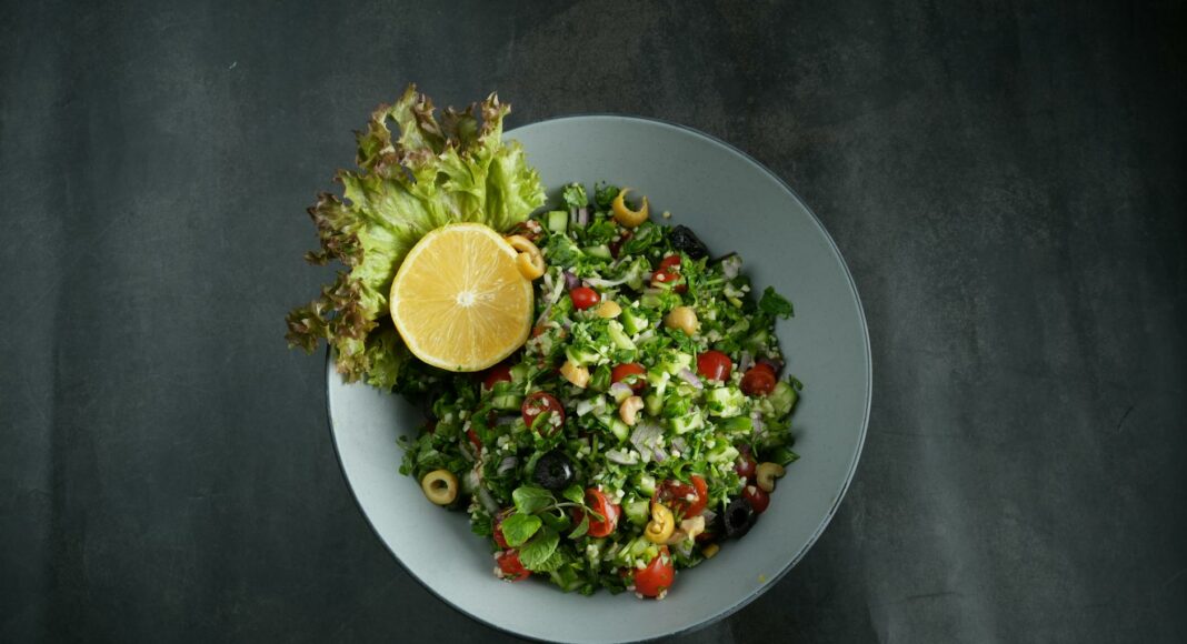 photo of a tabbouleh bowl