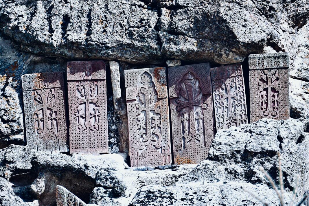 sunlit ancient graves